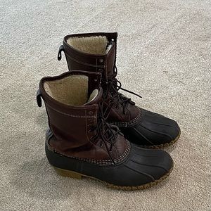 Men’s L.L. Bean Duck Snow Boot 10” Shearling Lined